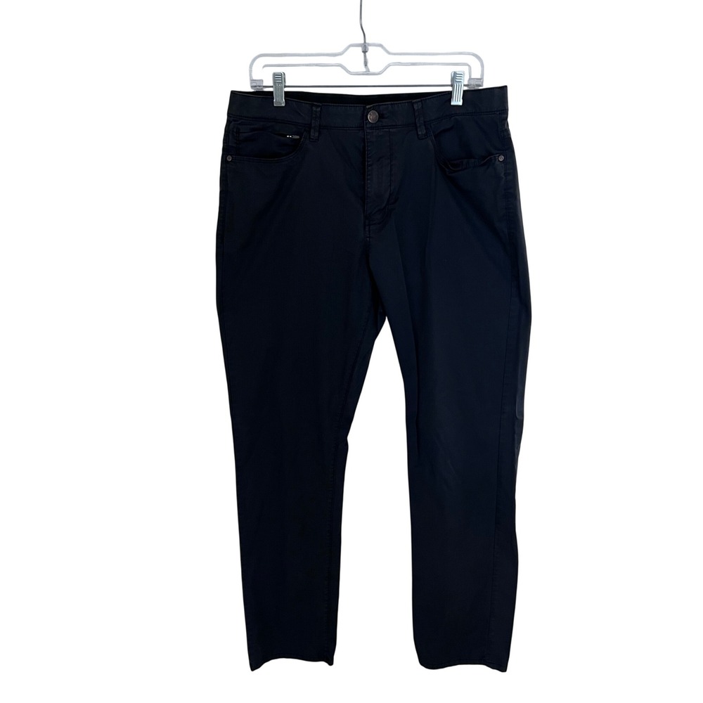 English Laundry Mens 34x32 Black 5-Pocket Stretch Straight Leg Pants